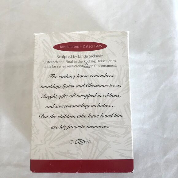 VTG Hallmark Keepsake Collector Series Christmas Ornament 1996 Rocking Horse - Picture 6 of 11